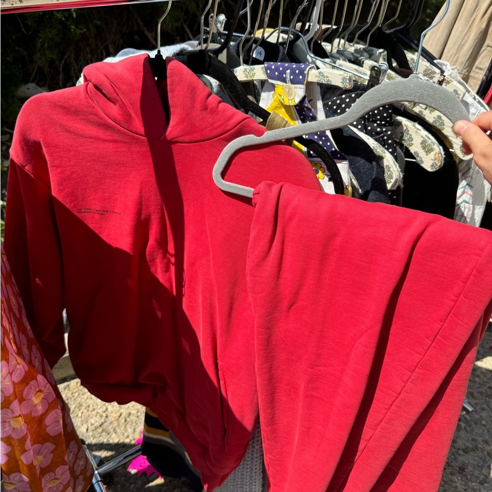 Red Hoodie and Pants Set